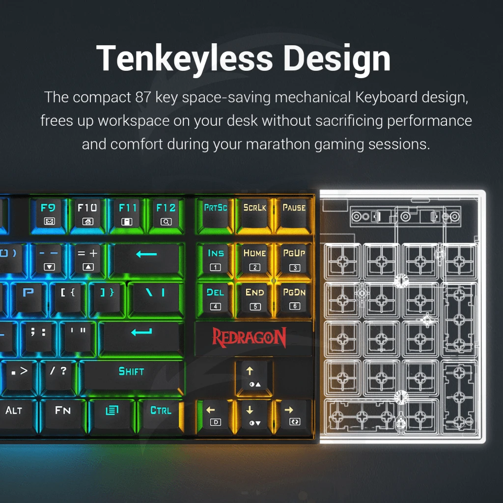 لوحة مفاتيح الألعاب Redragon KUMARA K552 RGB