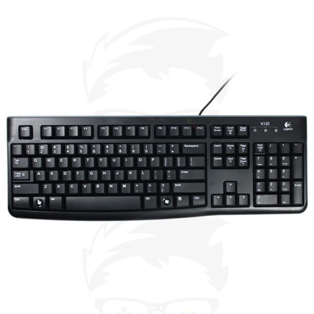 Logitech K120 USB Keyboard Spill-Resistant with Quiet Typing