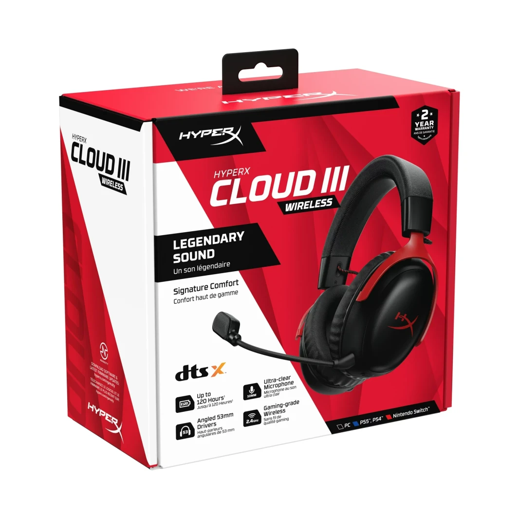 سماعة الرأس اللاسلكية HyperX Cloud III للألعاب