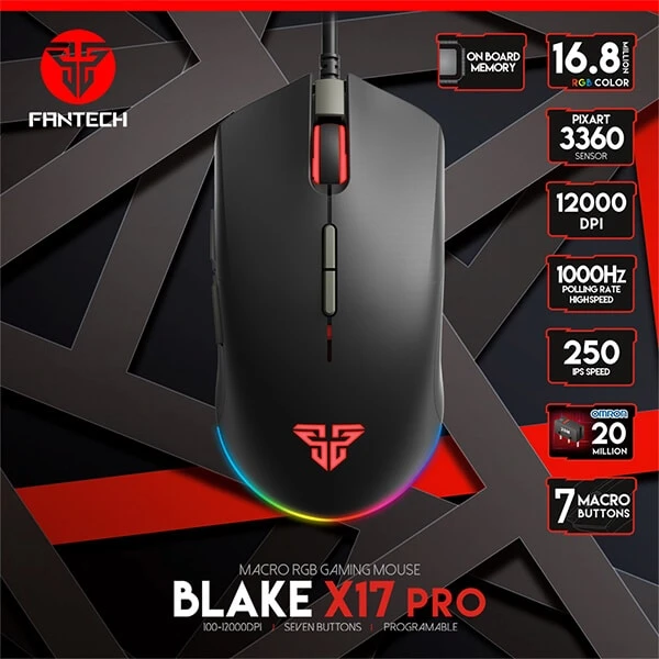 ماوس الألعاب FANTECH X17 BLAKE PRO