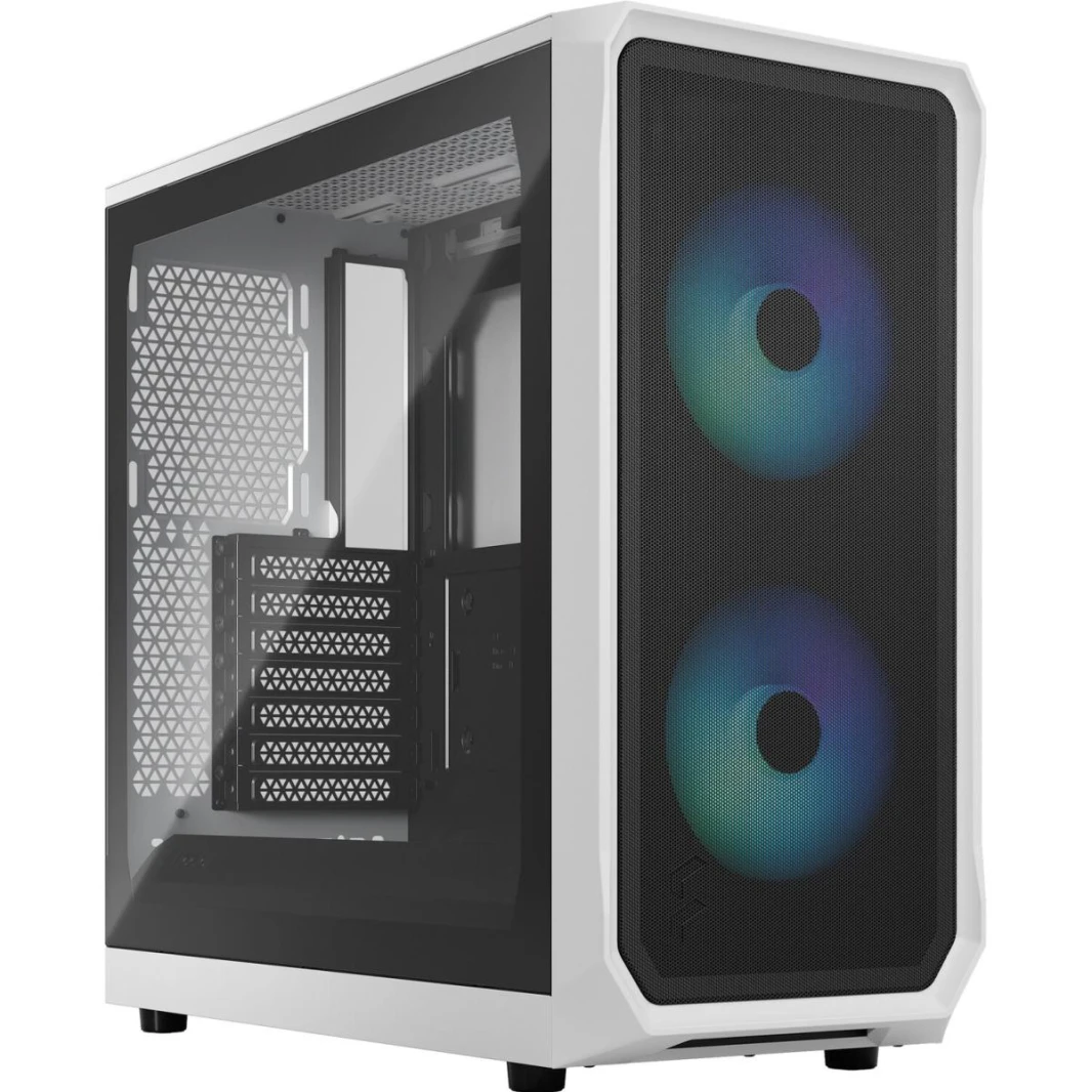 حقيبة ألعاب Fractal Design Focus 2 (باللون الأبيض) ذات الشبكة المتوسطة