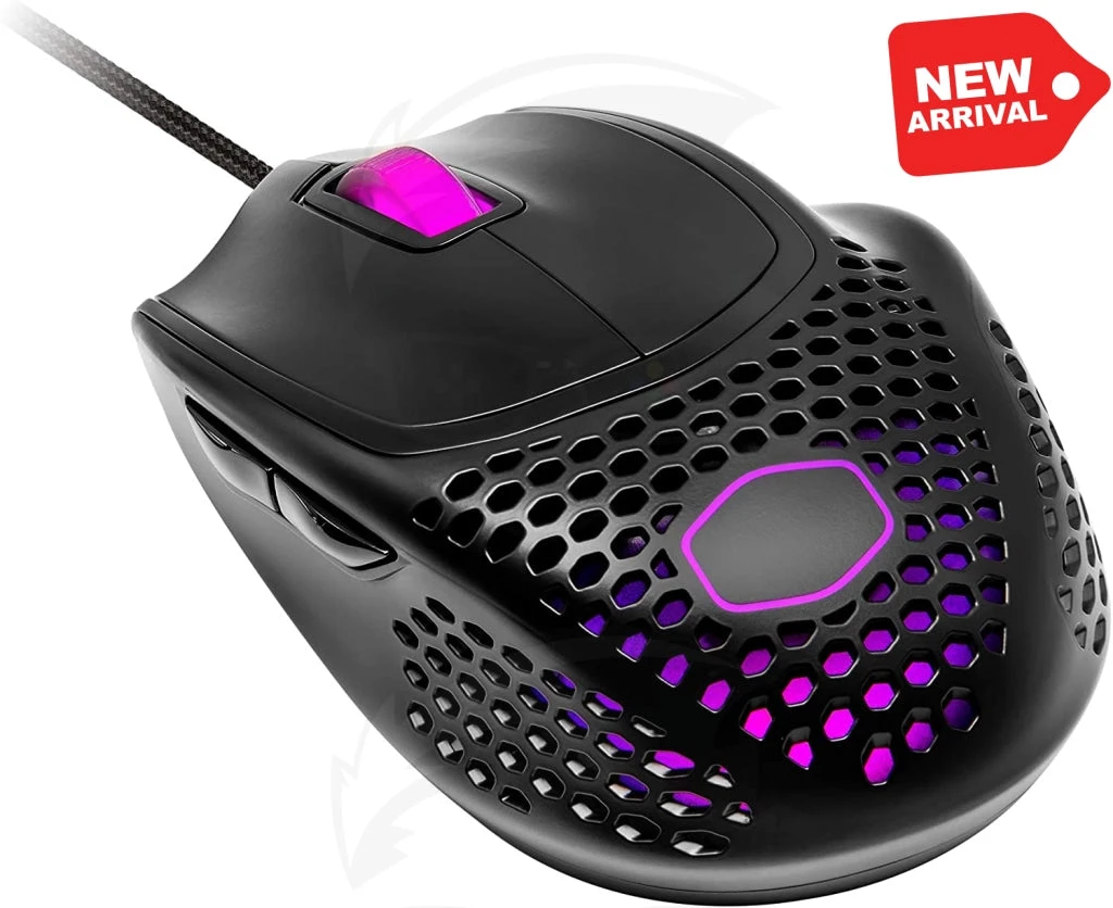 ماوس الألعاب Cooler Master MM720 خفيف الوزن باللون الأسود غير اللامع
