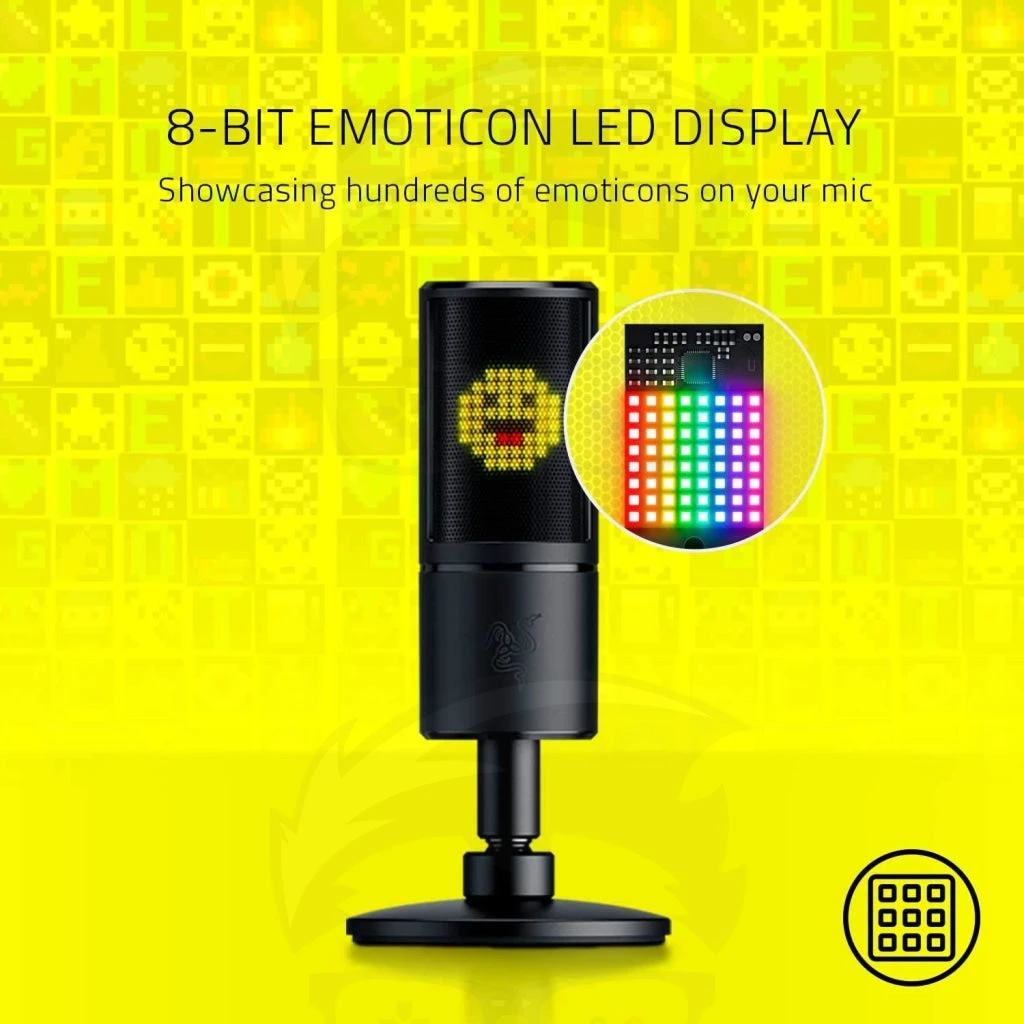 Razer Seiren Emote Streaming Condenser Mic with Emoticon Display