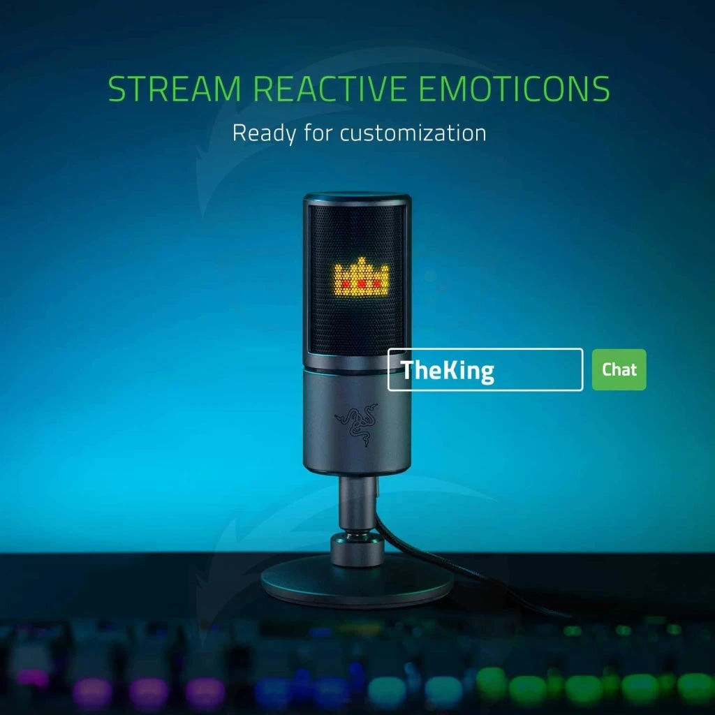 Razer Seiren Emote Streaming Condenser Mic with Emoticon Display
