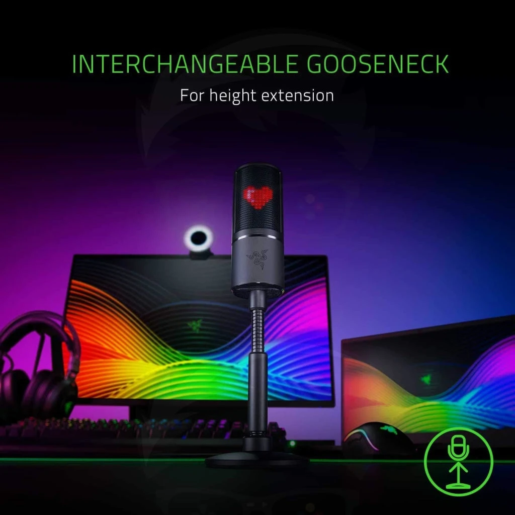 Razer Seiren Emote Streaming Condenser Mic with Emoticon Display