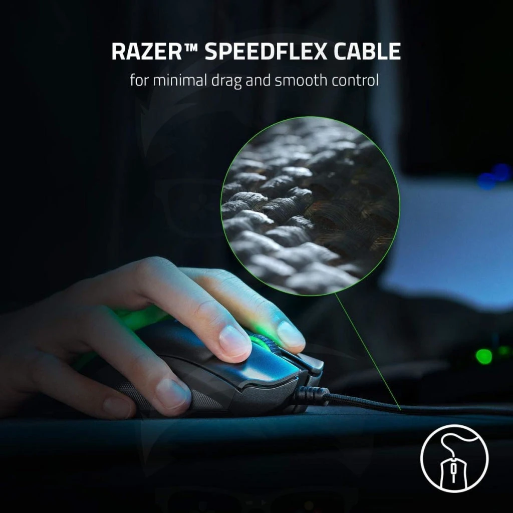 ماوس الألعاب Razer DeathAdder V2 مع مستشعر بصري بدقة 20 ألف نقطة في البوصة