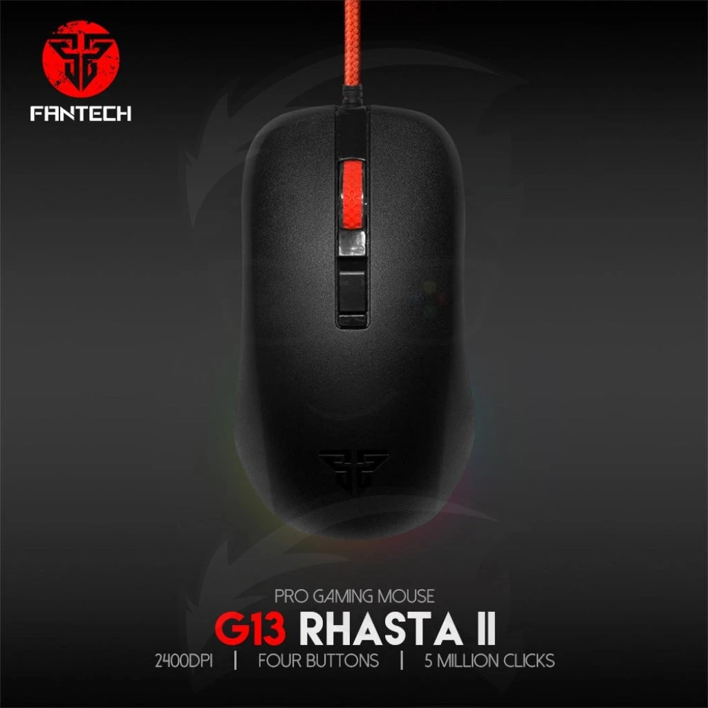 ماوس الألعاب السلكي الاحترافي Fantech RHASTA II G13 - أسود