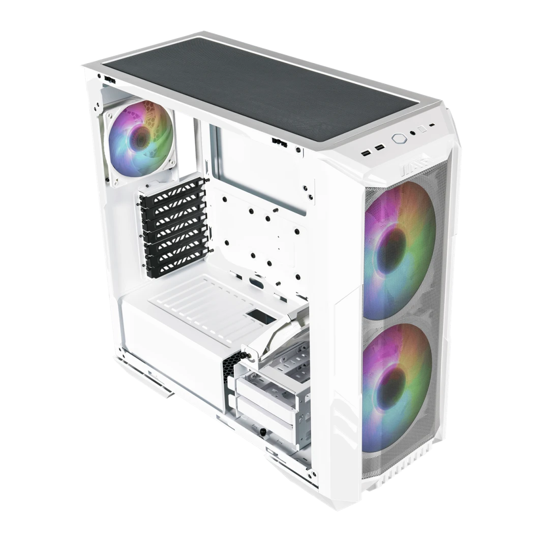 COOLER MASTER HAF 500 ARGB White Mid Tower White Gaming Case