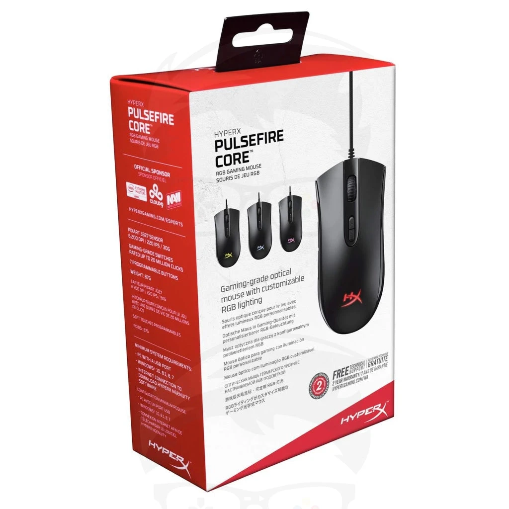 HyperX Pulsefire Core Wired Gaming Mouse - Black