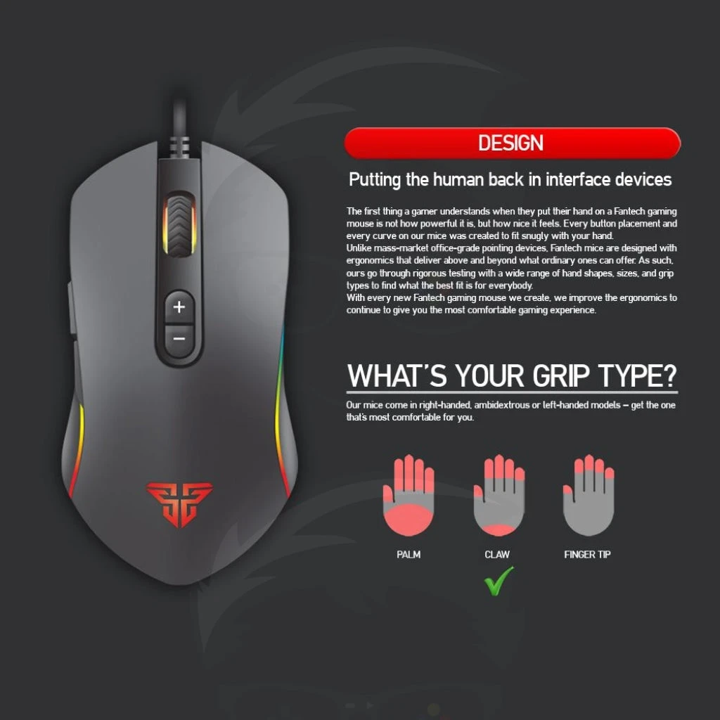 ماوس الألعاب FANTECH X9 Thor Macro RGB