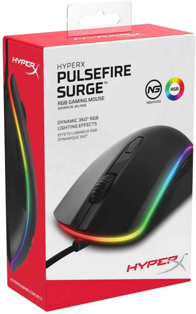 HyperX Pulsefire Surge - ماوس الألعاب الضوئي السلكي RGB