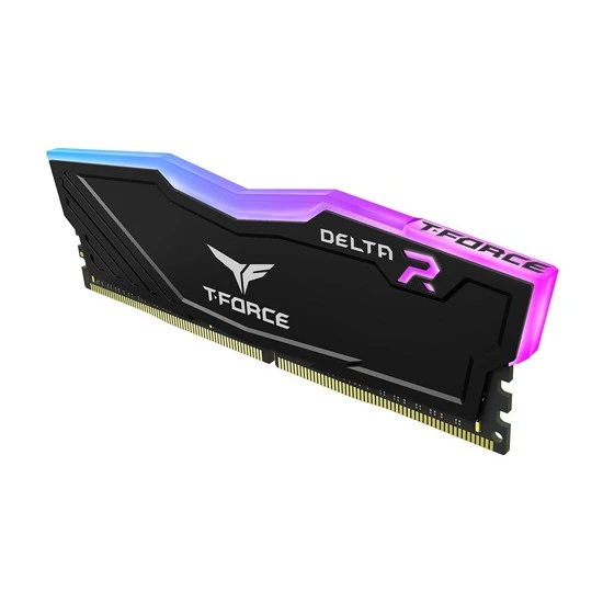 ذاكرة عشوائية TEAMGROUP T-FORCE DELTA RGB DDR4 سعة 16 جيجابايت وتردد 3200 ميجا هرتز CL16 للكمبيوتر الشخصي - أسود