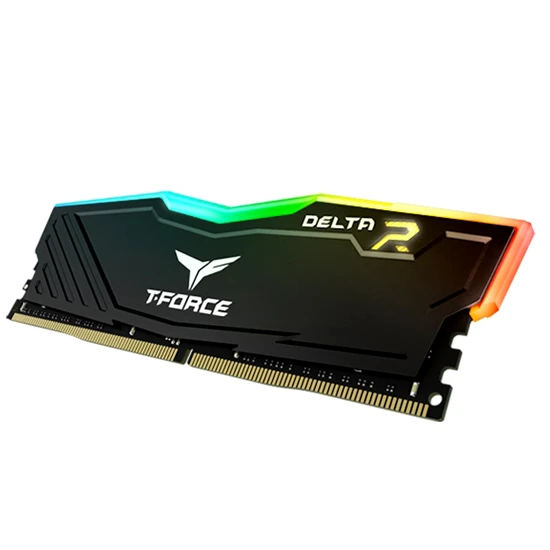 ذاكرة عشوائية TEAMGROUP T-FORCE DELTA RGB DDR4 سعة 16 جيجابايت وتردد 3200 ميجا هرتز CL16 للكمبيوتر الشخصي - أسود