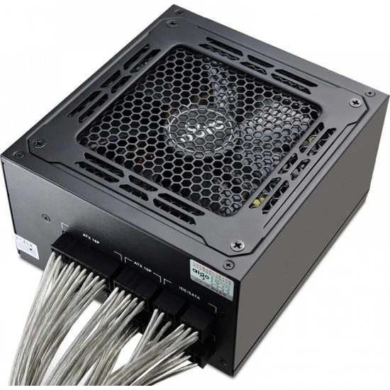 AIGO GM800 80+ GOLD 140MM مروحة هيدروليكية PWM مزودة بمصدر طاقة متناوب كامل الوحدات - أسود