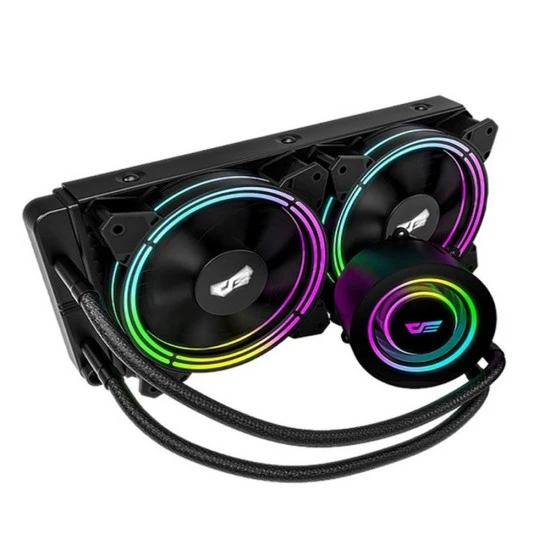 مبرد وحدة المعالجة المركزية DARKFLASH SYMPHONY TR240 الكل في واحد 240 مم ARGB LED عالي القيمة C/P - أسود