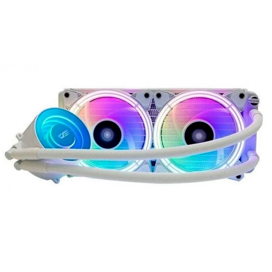 مبرد وحدة المعالجة المركزية DARKFLASH SYMPHONY TR240 الكل في واحد 240 مم ARGB LED عالي القيمة C/P - أبيض
