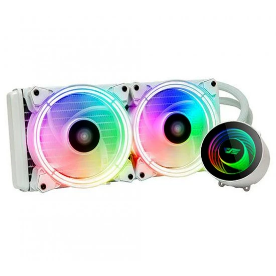 مبرد وحدة المعالجة المركزية DARKFLASH SYMPHONY TR240 الكل في واحد 240 مم ARGB LED عالي القيمة C/P - أبيض