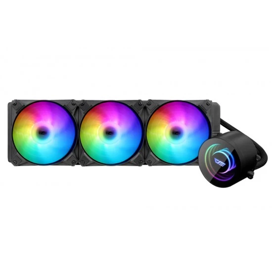 مبرد وحدة المعالجة المركزية السائل DARKFLASH TWISTER DX-360 ARGB الكل في واحد 360 مم - أسود