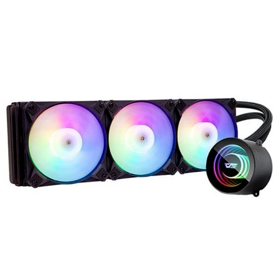 مبرد وحدة المعالجة المركزية السائل DARKFLASH TWISTER DX-360 ARGB الكل في واحد 360 مم - أسود