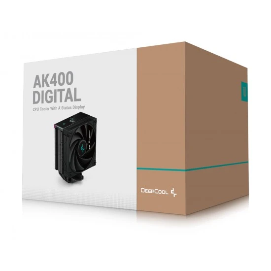 DEEPCOOL AK400 DIGITAL 1850 RPM 4 HEATPIPES CHIP COOLING SYSTEM ARGB CPU HAIR COOLER