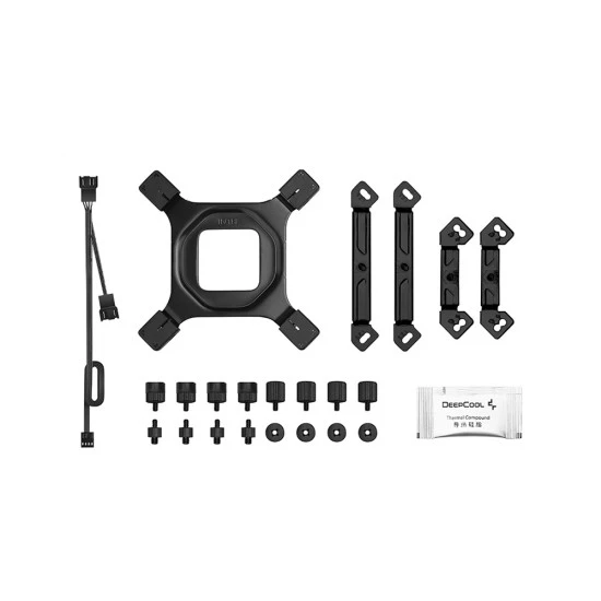 DEEPCOOL GAMMAXX AG620 BK ARGB 260W TDP ALL-BLACK 6 PCS COPPER HEAT PIPES مع مبرد هواء وحدة المعالجة المركزية ثنائي المروحة مقاس 120 مم