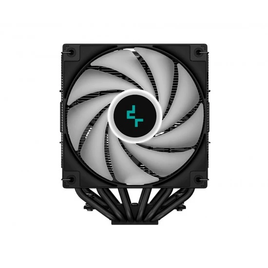 DEEPCOOL GAMMAXX AG620 BK ARGB 260W TDP ALL-BLACK 6 PCS COPPER HEAT PIPES مع مبرد هواء وحدة المعالجة المركزية ثنائي المروحة مقاس 120 مم