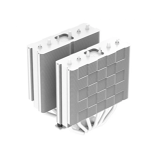 DEEPCOOL GAMMAXX AG620 WH ARGB 260W TDP بالكامل باللون الأبيض 6 أنابيب نحاسية مع مبرد هواء وحدة المعالجة المركزية بمروحة مزدوجة مقاس 120 مم