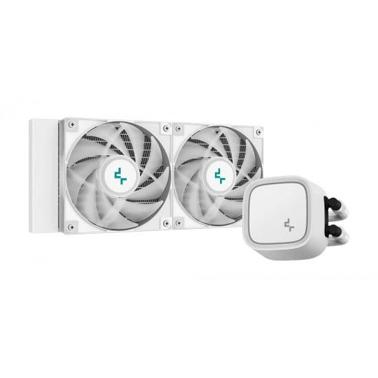 مبرد سائل DEEPCOOL LE520 240MM ARGB PWM FAN 220W TDP ANTI-LEAK TECH CPU AIO لـ INTEL وAMD - أبيض