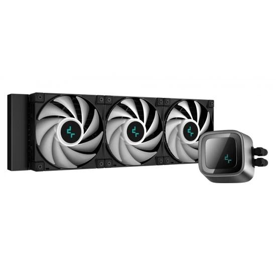 مبرد سائل وحدة المعالجة المركزية DEEPCOOL LS720 360MM AIO عالي الأداء وذو كفاءة منخفضة في الضوضاء وقطر 360 مم وتصميم غطاء المرآة اللانهائية