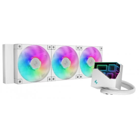 DEEPCOOL LT360 ARGB الجيل الخامس مضخة 360 مم مبرد وحدة المعالجة المركزية السائل FD12 مراوح مضبوطة بدقة - أبيض