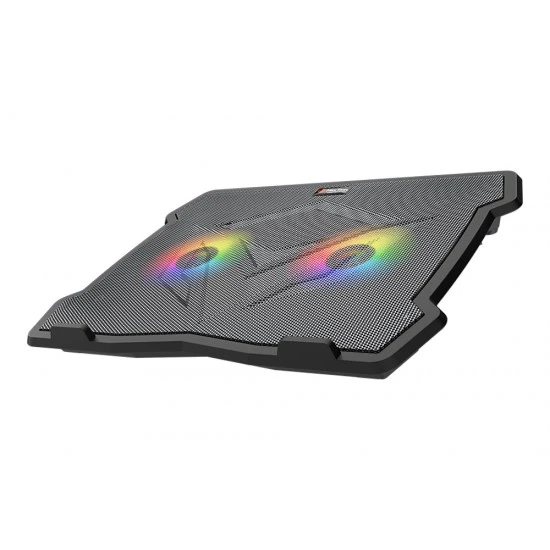 لوحة تبريد الألعاب MEETION CP2020 RGB قابلة للتعديل مع مراوح مزدوجة للكمبيوتر المحمول