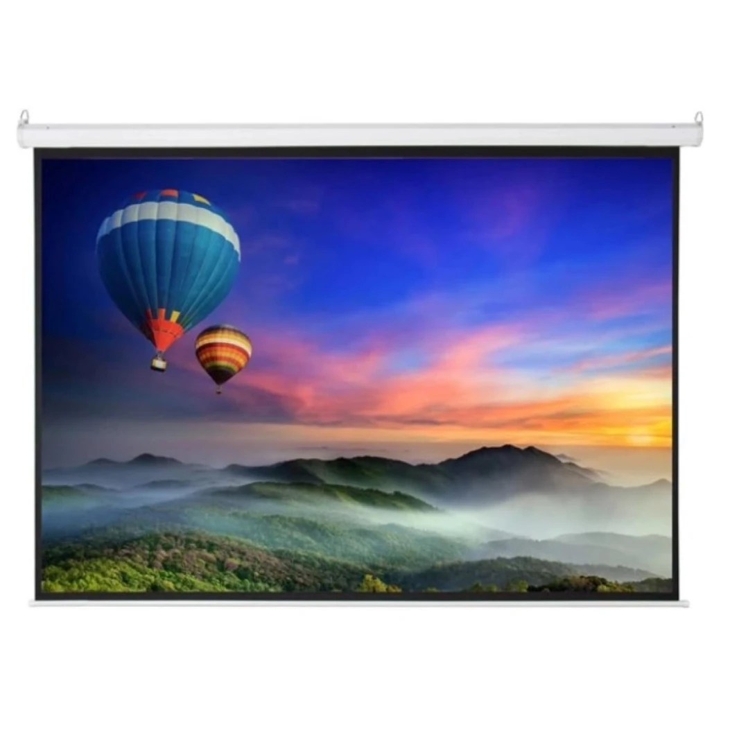 شاشة عرض كهربائية HAING SCREEN-3M-3M-R، هيكل من الفولاذ الأبيض، مقاس 341*14*13 سم