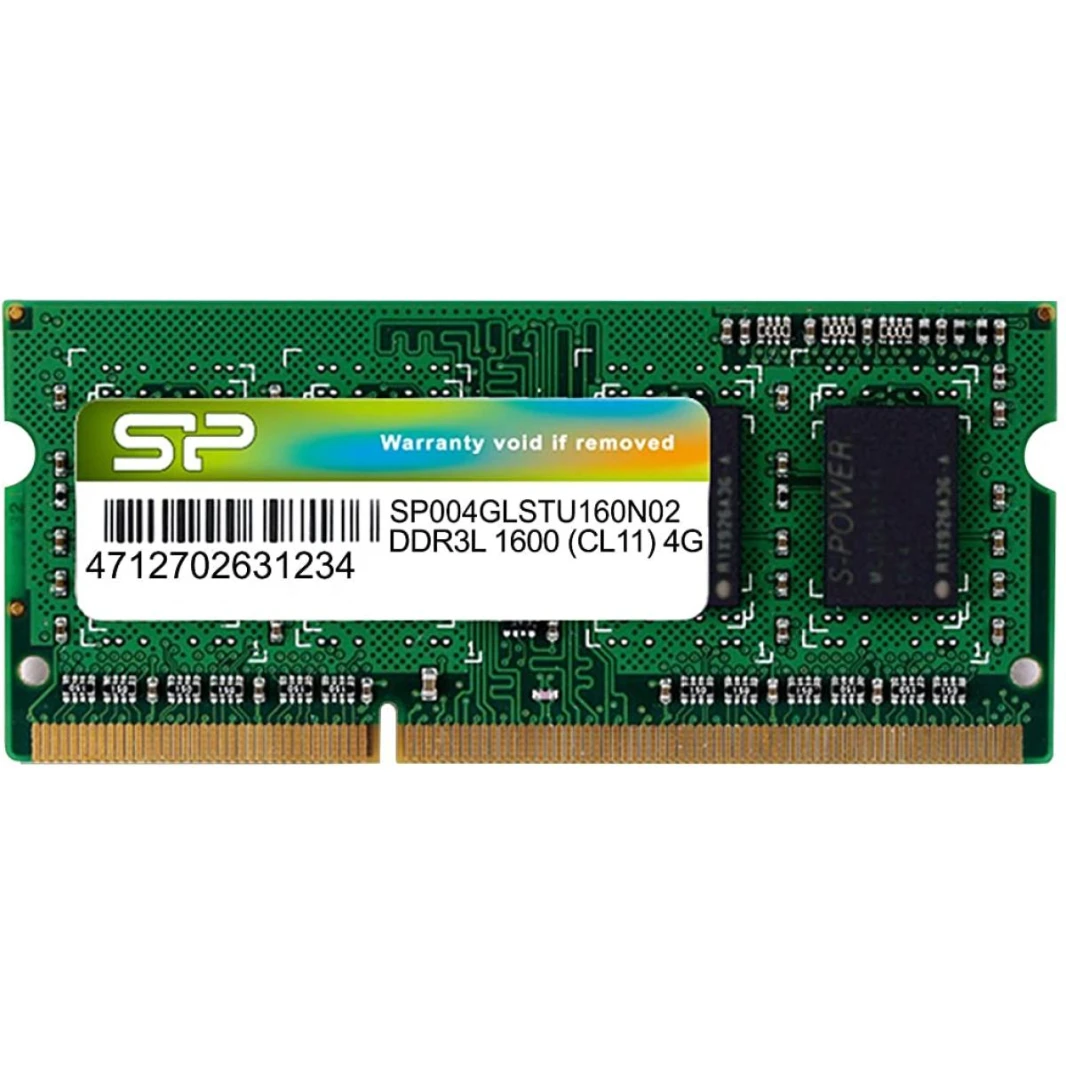 ذاكرة Silicon Power DDR3 SODIMM سعة 4 جيجابايت بسعة 1600 ميجاهرتز لأجهزة الكمبيوتر المحمولة
