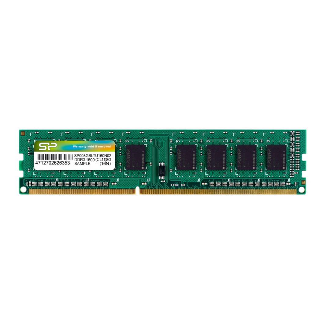 ذاكرة Silicon Power DDR3 UDIMM-1600 MHz بسعة 8 جيجابايت لسطح المكتب