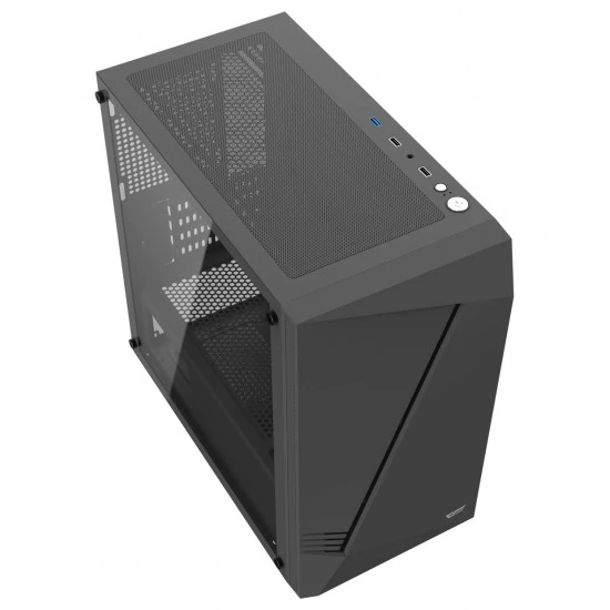 حافظة كمبيوتر DARKFLASH AL390 MATX/ITX مزودة بألواح زجاجية مقسّاة ومنفذ USB 3.0 وحافظة كمبيوتر للألعاب - باللون الأسود