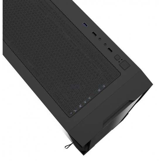 DARKFLASH DK431 هيكل كمبيوتر E-ATX بألواح زجاجية مقسّاة مع 4 مراوح ARGB ودعم وحدة معالجة الرسومات USB 3.0 مقاس 400 مم - أسود