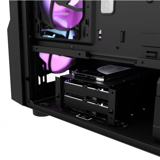 DARKFLASH DK431 هيكل كمبيوتر E-ATX بألواح زجاجية مقسّاة مع 4 مراوح ARGB ودعم وحدة معالجة الرسومات USB 3.0 مقاس 400 مم - أسود