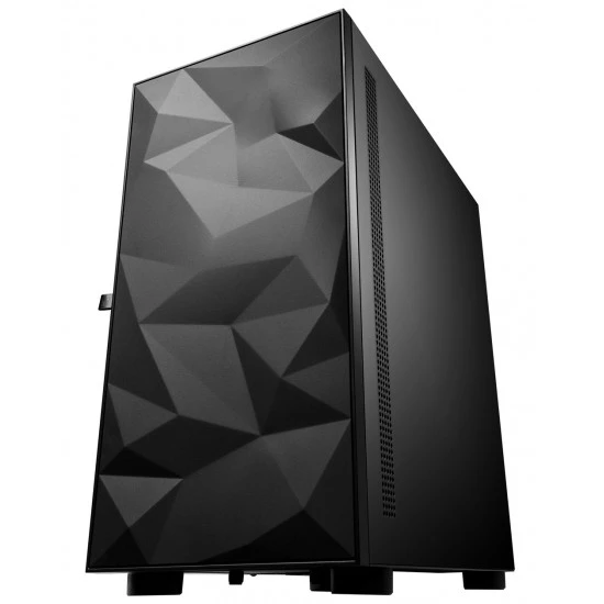 DARKFLASH DLM21 MATX بتصميم لوحة أمامية مكسورة وهيكل كمبيوتر من الزجاج المقسّى - أسود