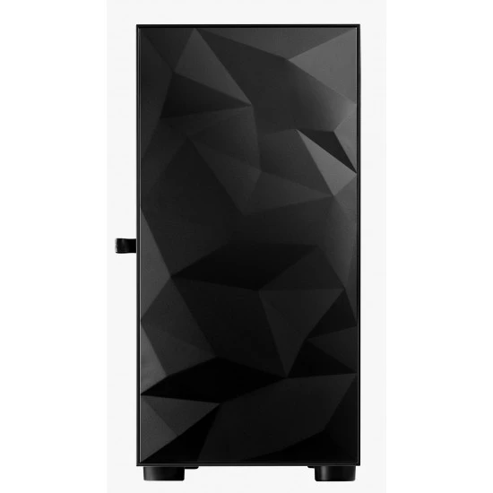 DARKFLASH DLM21 MATX بتصميم لوحة أمامية مكسورة وهيكل كمبيوتر من الزجاج المقسّى - أسود