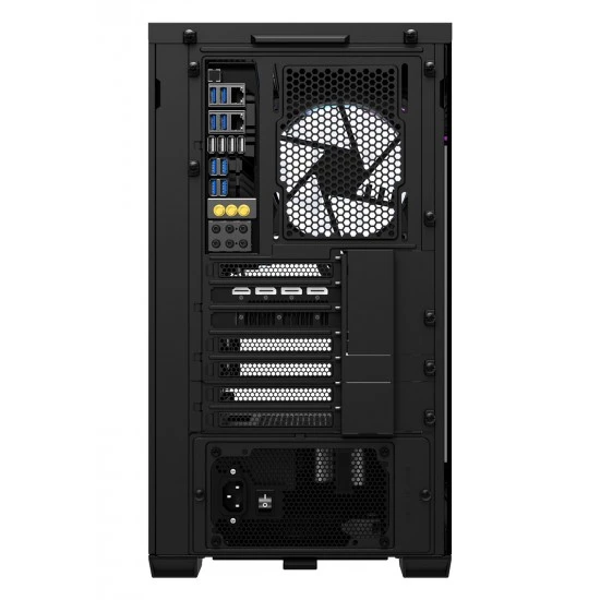 علبة كمبيوتر من الزجاج المقوى من دارك فلاش DLX4000 مع 4 مراوح ARGB ومنفذ USB TYPE-C ومبردين مقاس 360 مم - أسود