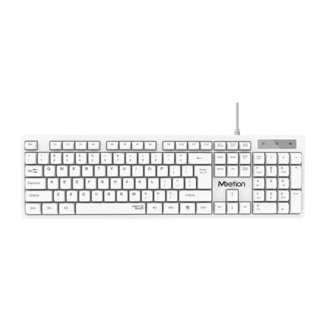 Meetion k300 USB Standard Wired Keyboard -White