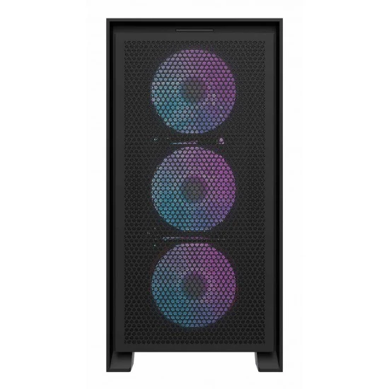 علبة كمبيوتر DARKFLASH DRX70 MESH ATX مزودة بـ 4 مراوح ARGB ولوحة أمامية مغناطيسية تدعم المبرد حتى 280 مم - أسود