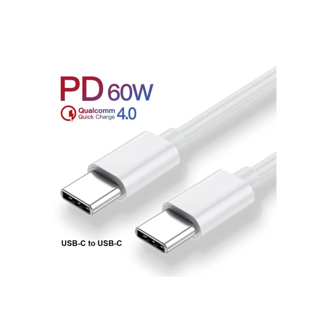 كابل شاحن Type-C إلى Type-C بقوة 60 واط - 1 متر