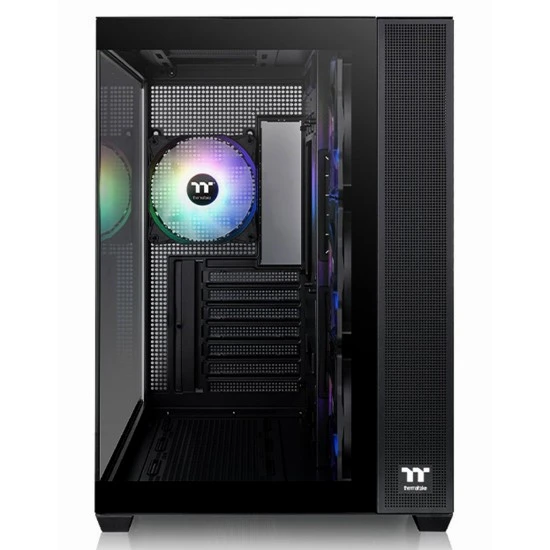 THERMALTAKE VIEW 380 TG ARGB MID TOWER CASE WITH 4X 120MM ARGB FANS AND 360MM RADIATOR SUPPORT - BLACK