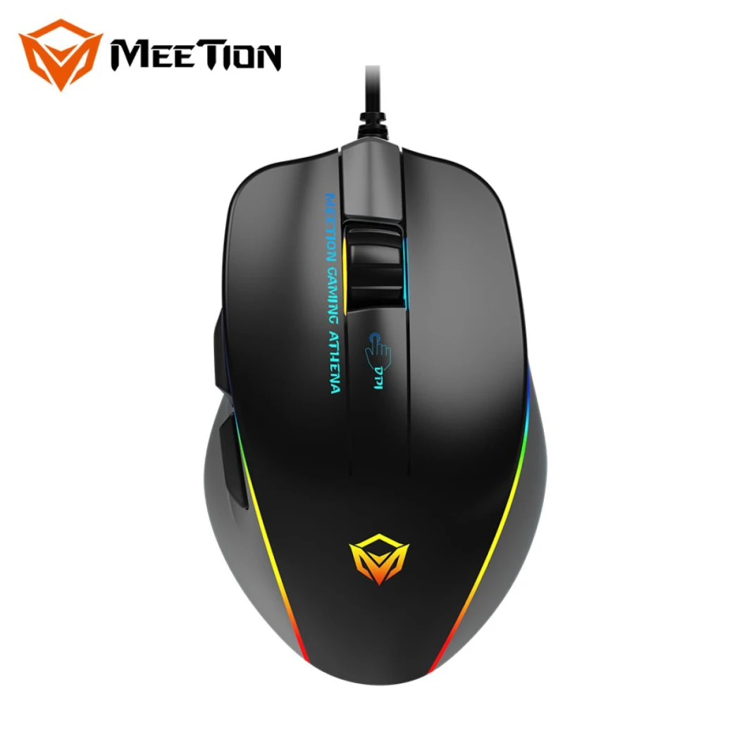 ماوس الألعاب Meetion GM23_2023 RGB USB - أسود ورمادي