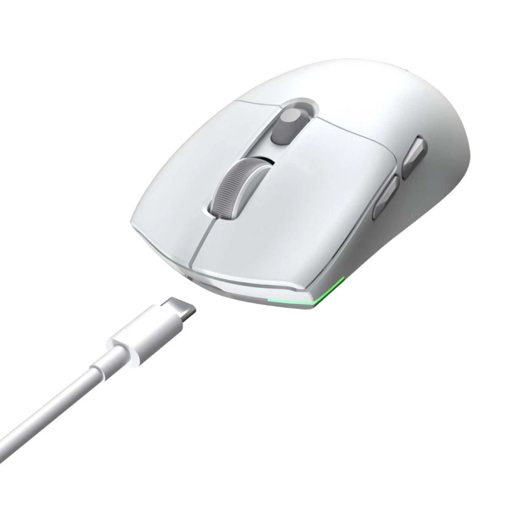 Meetion GW33 Tri-Mode 2.4G Wireless Bluetooth & Wired Gaming Ergonomic Mouse -White
