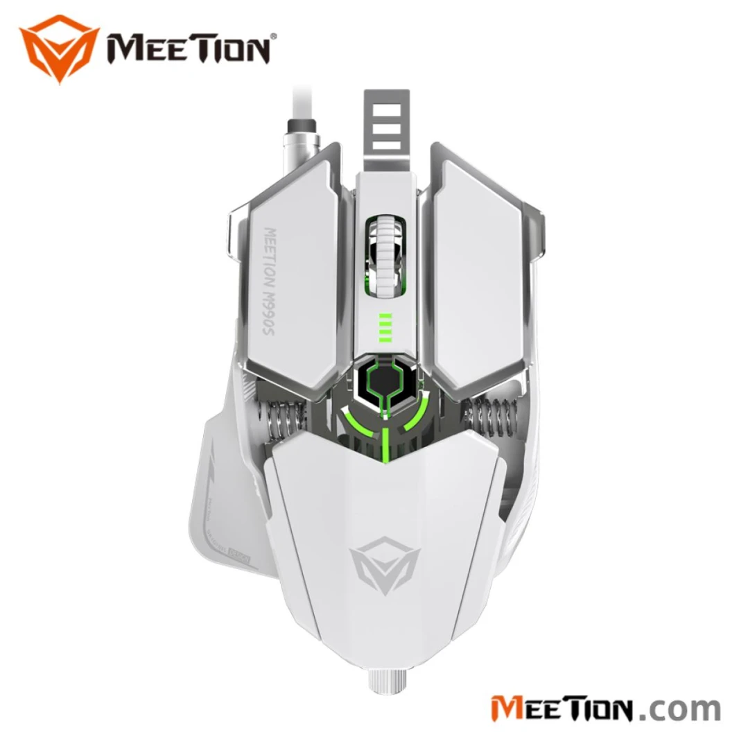 ماوس الألعاب MeeTion MT-M990S RGB القابل للبرمجة - أبيض