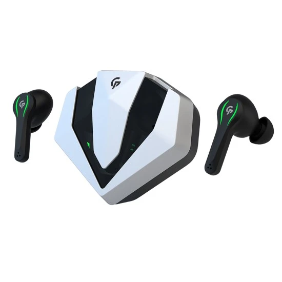 PORODO PDX413 TRUE WIRELESS DUAL MICROPHONE 5 HOUR PLAY TIME GAMING EARBUDS - SILVER