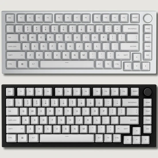 أغطية مفاتيح GPBT PREMIUM PBT الرائعة - باللون الأبيض القطبي