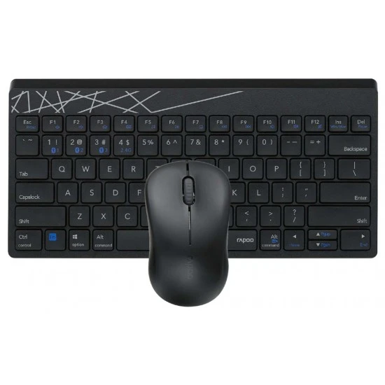 RAPOO 8000GT MULTI-MODE SILENT 1300 DPI BLUETOOTH/ WIRELESS KEYBOARD MOUSE COMBO FOR WINDOWS AND MAC